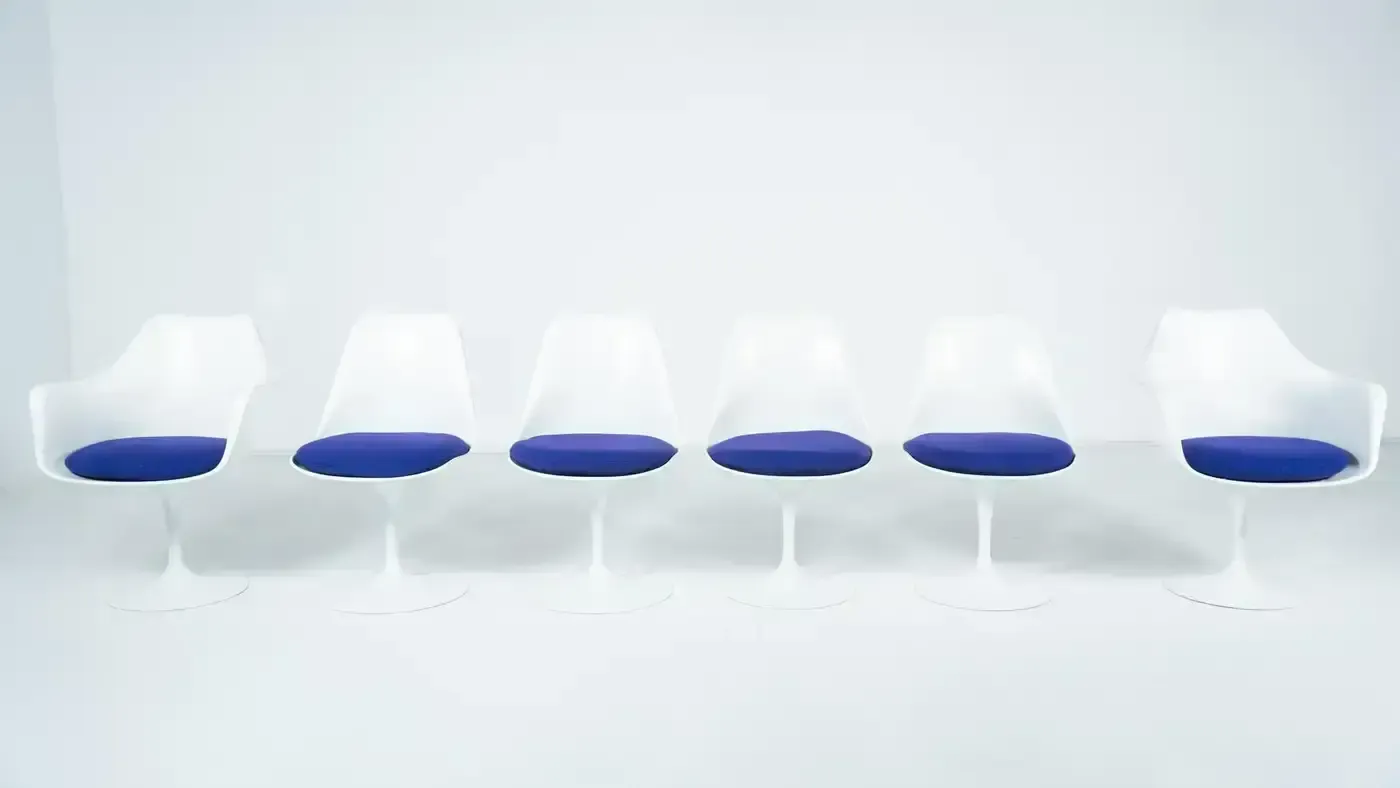 “Tulip” Chairs And Armchairs By Eero Saarinen, Knoll Studio – New Upholstery photo for sale