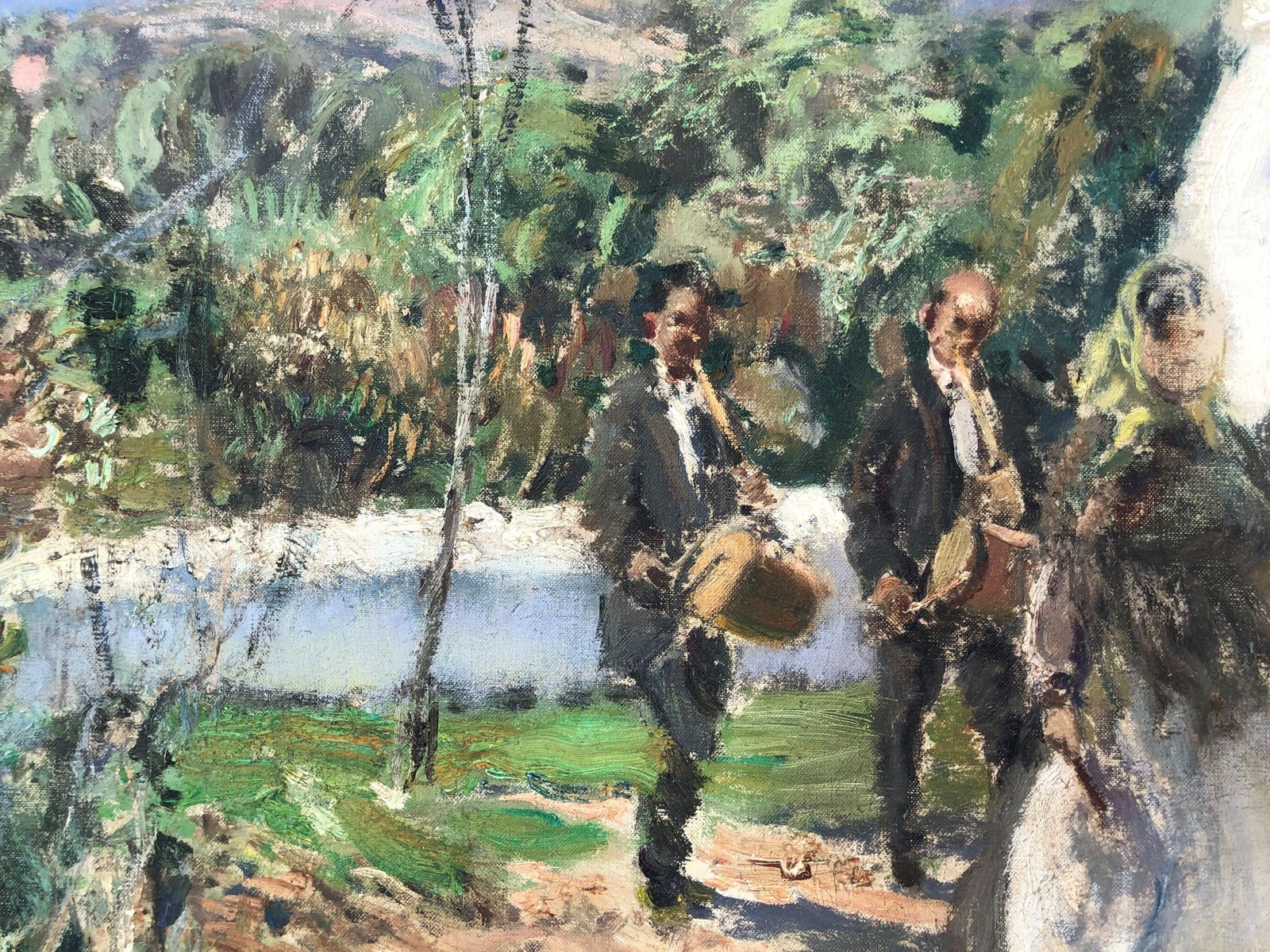 Ignacio Gil Sala Ceremony In Ibiza Spain, Original Oil Painting On Canvas 1960 photo 4350.0