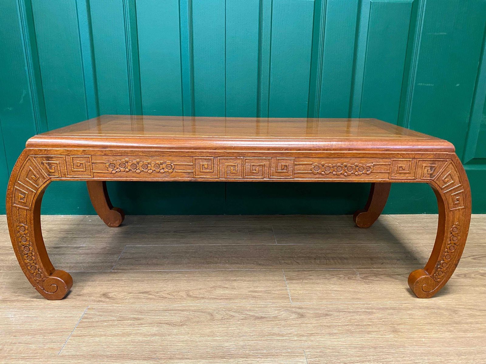 Antique Oriental Reversible Camphor Wood Carved Bench Stool Coffee Table photo furniture