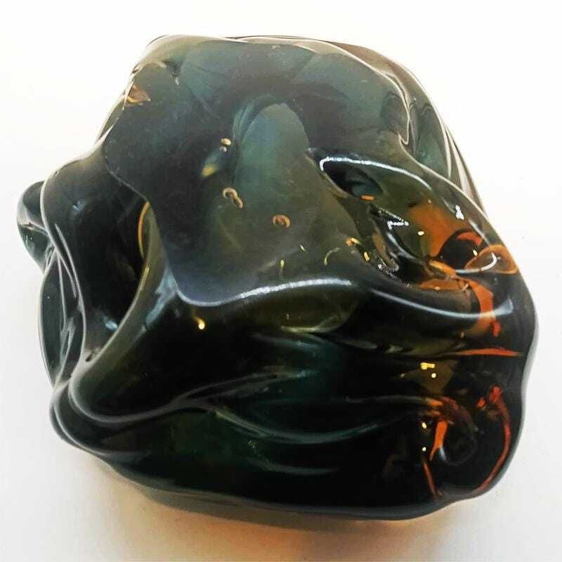 Home Decor 1950s Big Ashtray Completely Hand Blown And Handcrafted In Murano Glass, Made In Italy photo