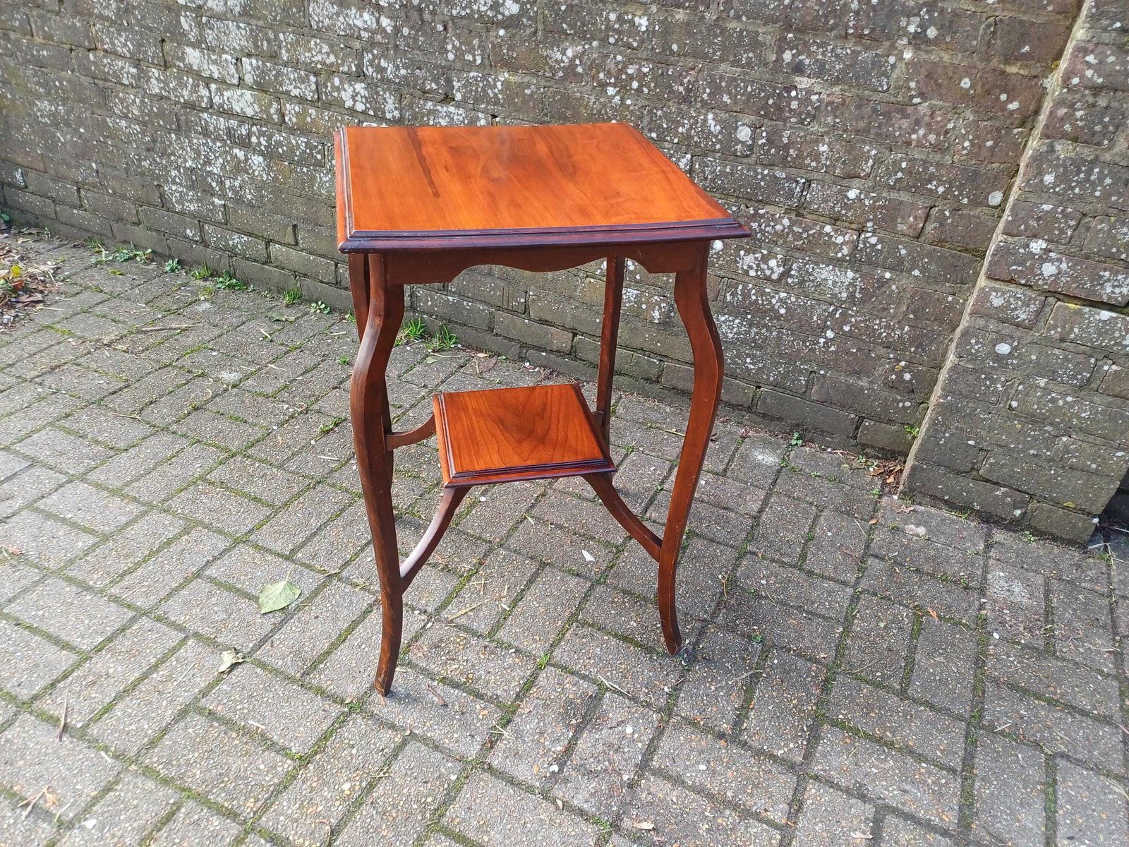 Antique Late Victorian Edwardian Solid Mahogany Side Table Elegant Occasional Table With Shelf Beautiful Grain Quality English Furniture photo furniture