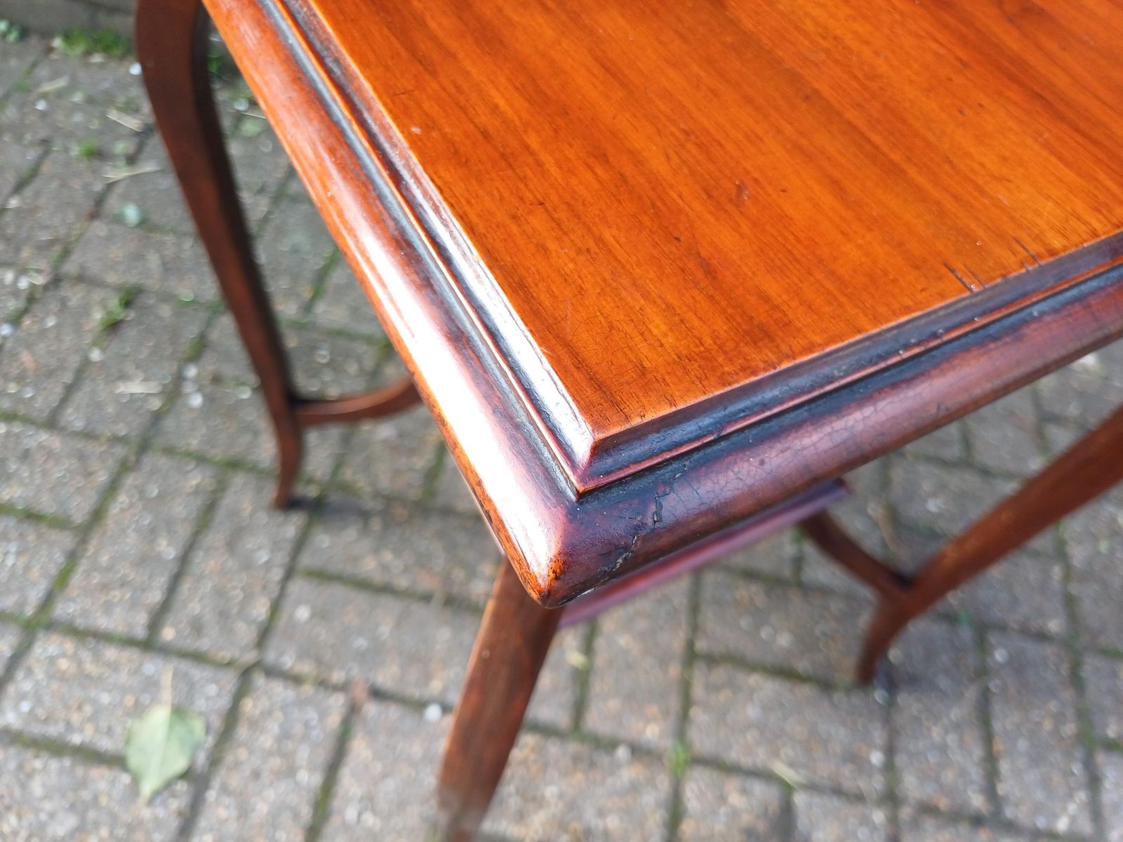 Antique Late Victorian Edwardian Solid Mahogany Side Table Elegant Occasional Table With Shelf Beautiful Grain Quality English Furniture photo buy
