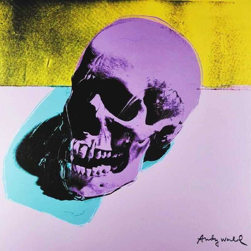 1980s Andy Warhol "Skull" Limited Edition Lithograph By Cmoa. photo furniture