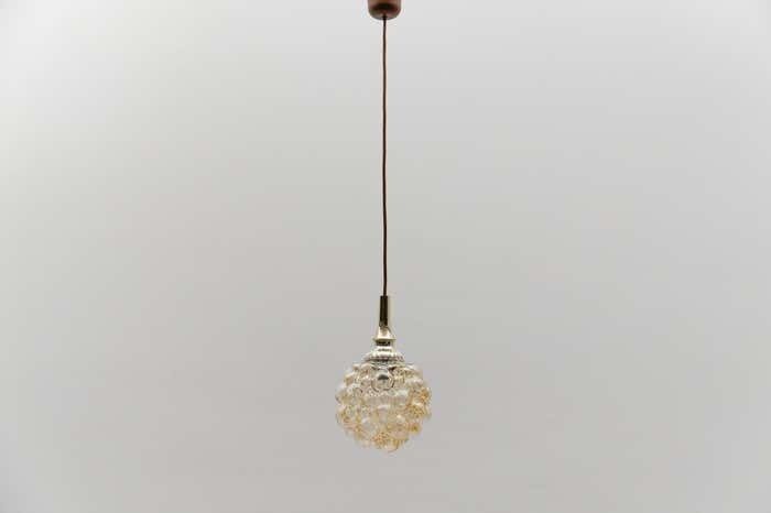 Petit Amber Bubble Glass Ceiling Lamp By Helena Tynell Limburg Germany 1960s photo for sale