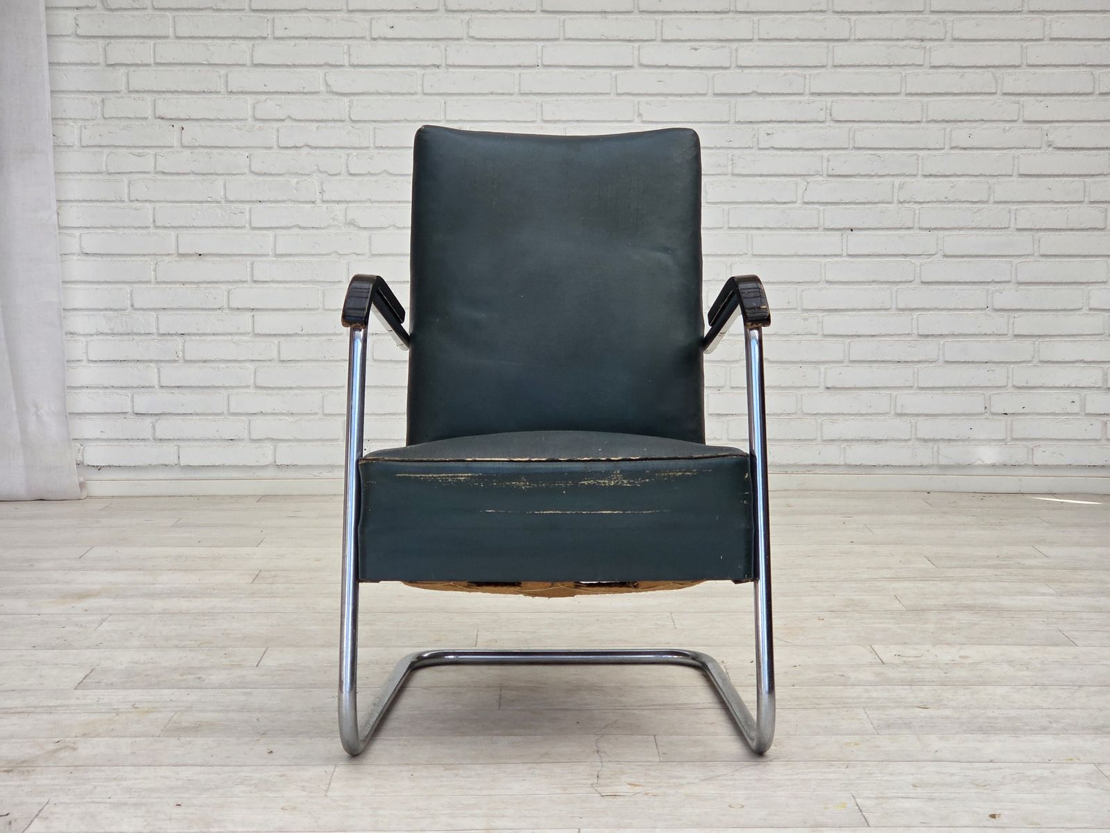 1950s, Scandinavian Armchair In Bauhaus Style, Original Condition. photo buy