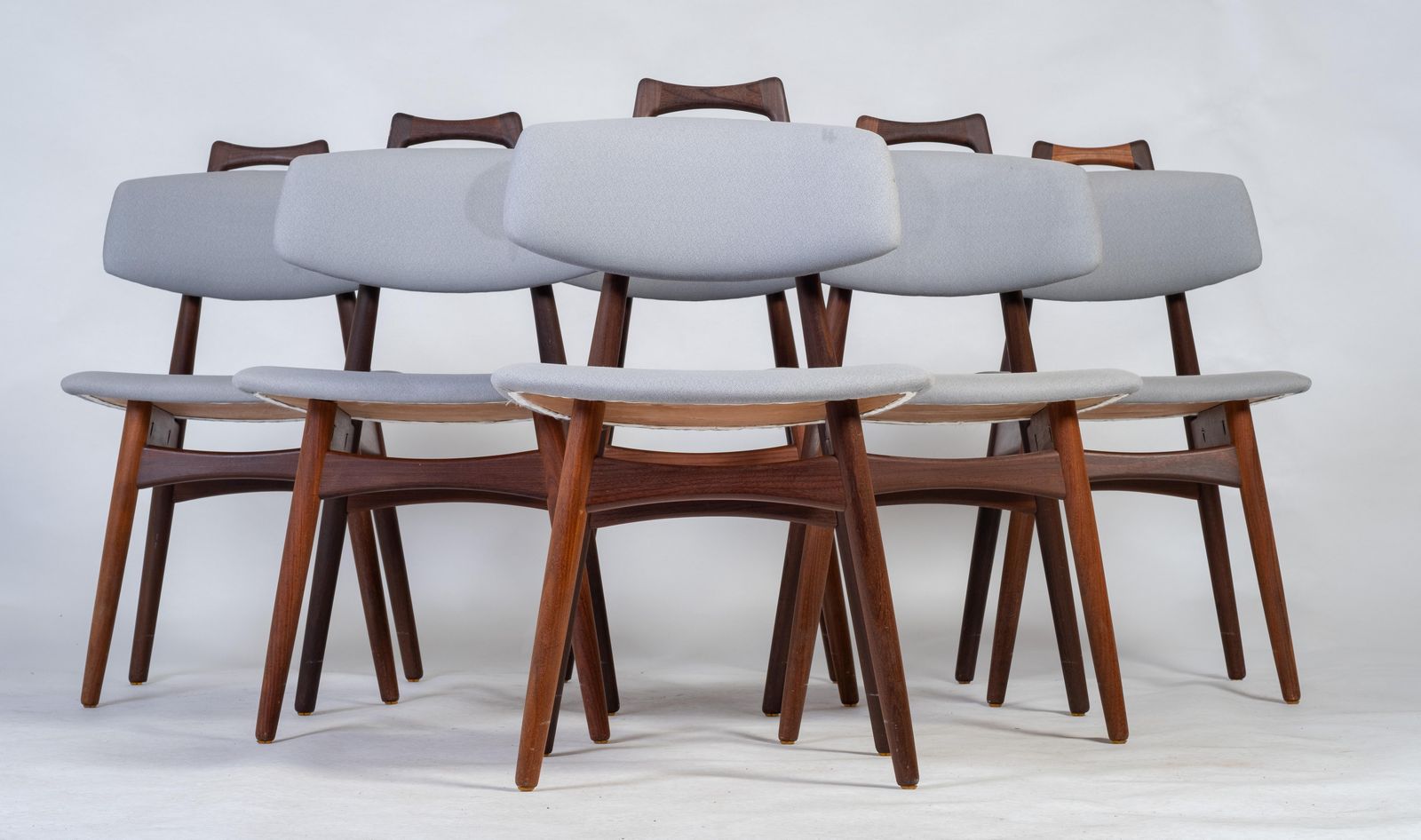 Deense Eetstoelen In Teakhout Van Ib Kofoed Larsen, Ca. Jaren 1960, Set Van 6 photo Meubels