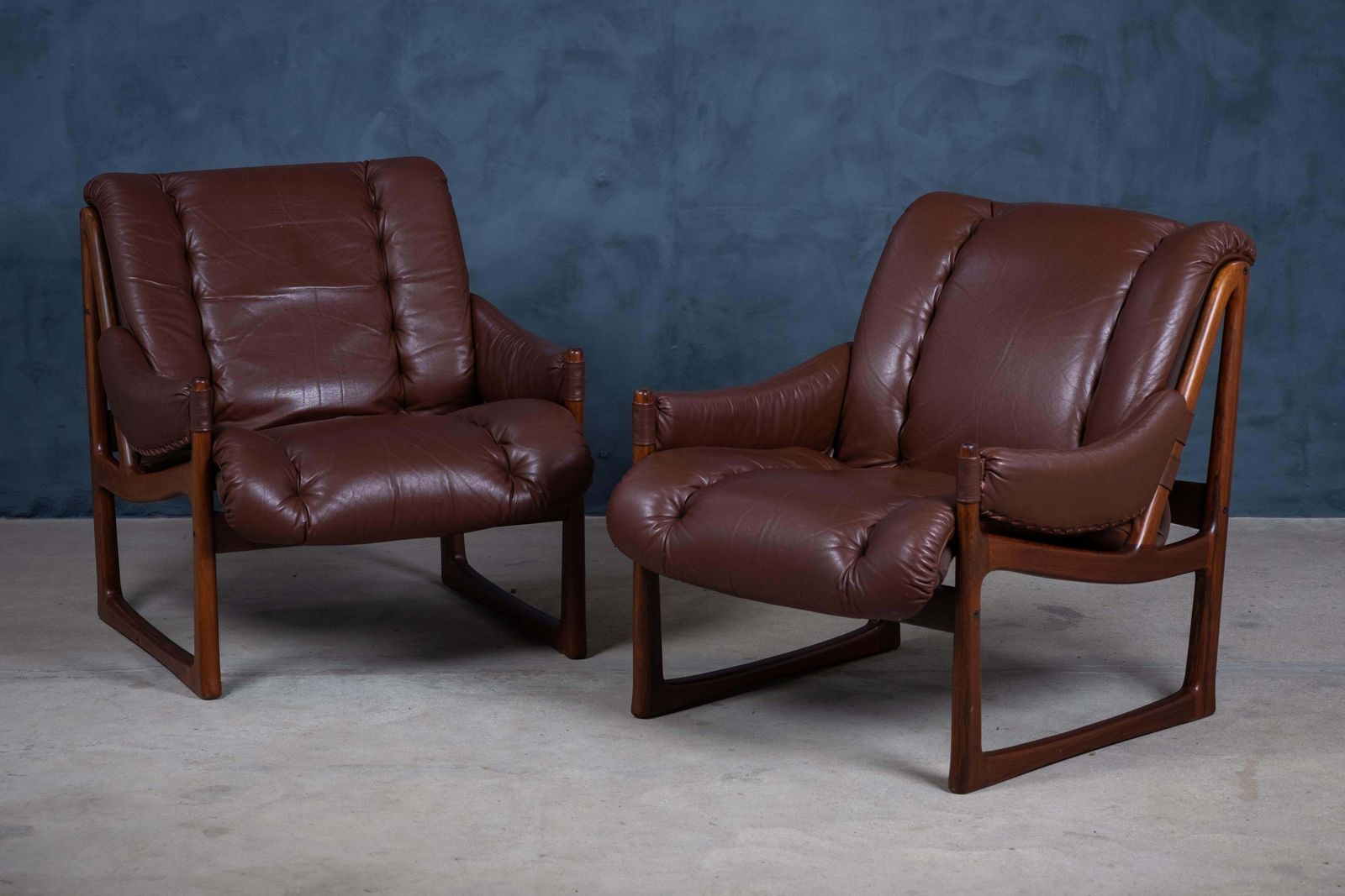 Lounge Chairs In Rosewood By Torbjørn Afdal For Bruksbo, 1960s photo for sale