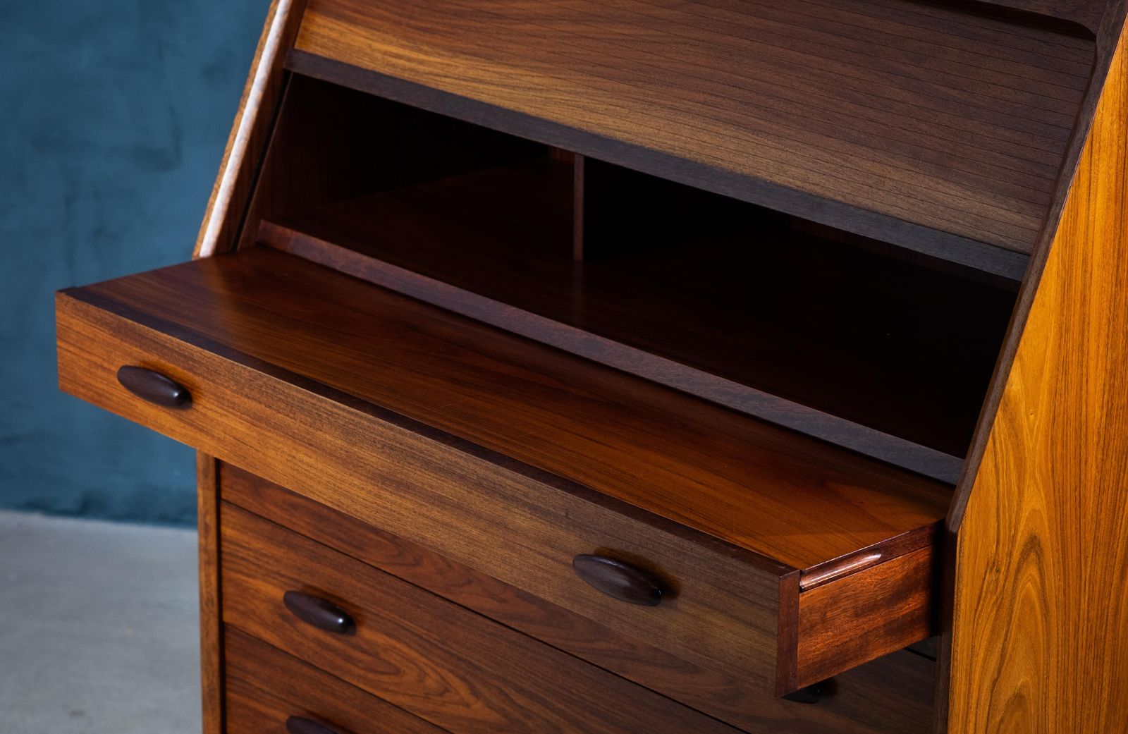 photo vinterior Secretaire In Rosewood From Dyrlund, Denmark, 1970s