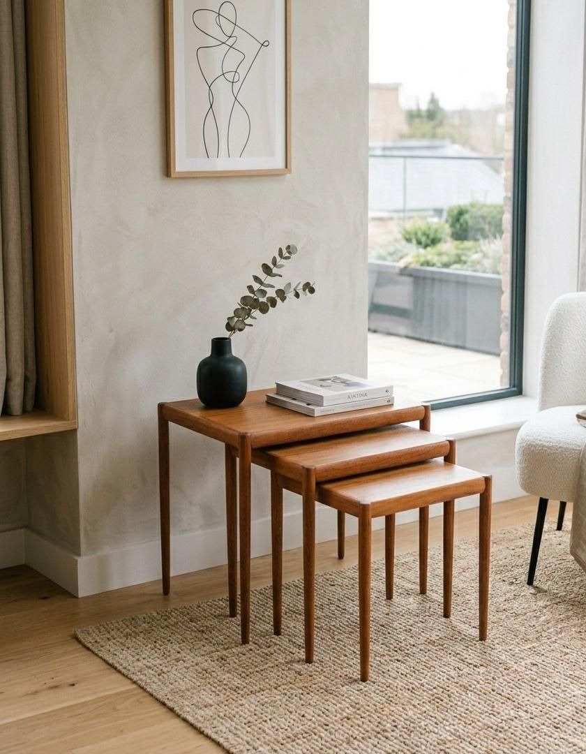 876.0 Nesting Tables In Teak, Danish Design, 1960s, Set Of 3 photo