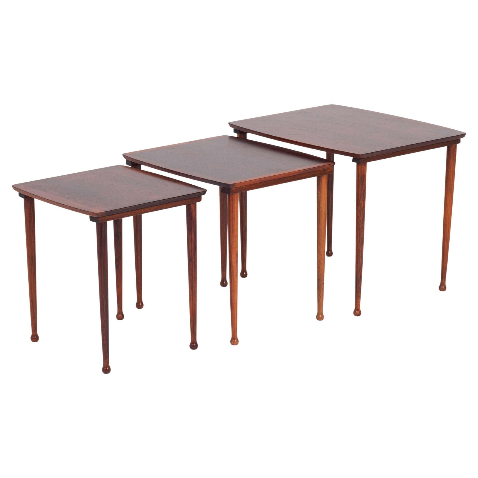 Danish Nesting Tables In Rosewood From Møbel Intarsia, 1960s, Set Of 3