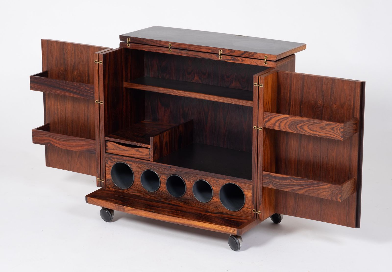 Rosewood Bar Cabinet By Illum Wikkelsø, Danish Design, 1960s photo Furniture
