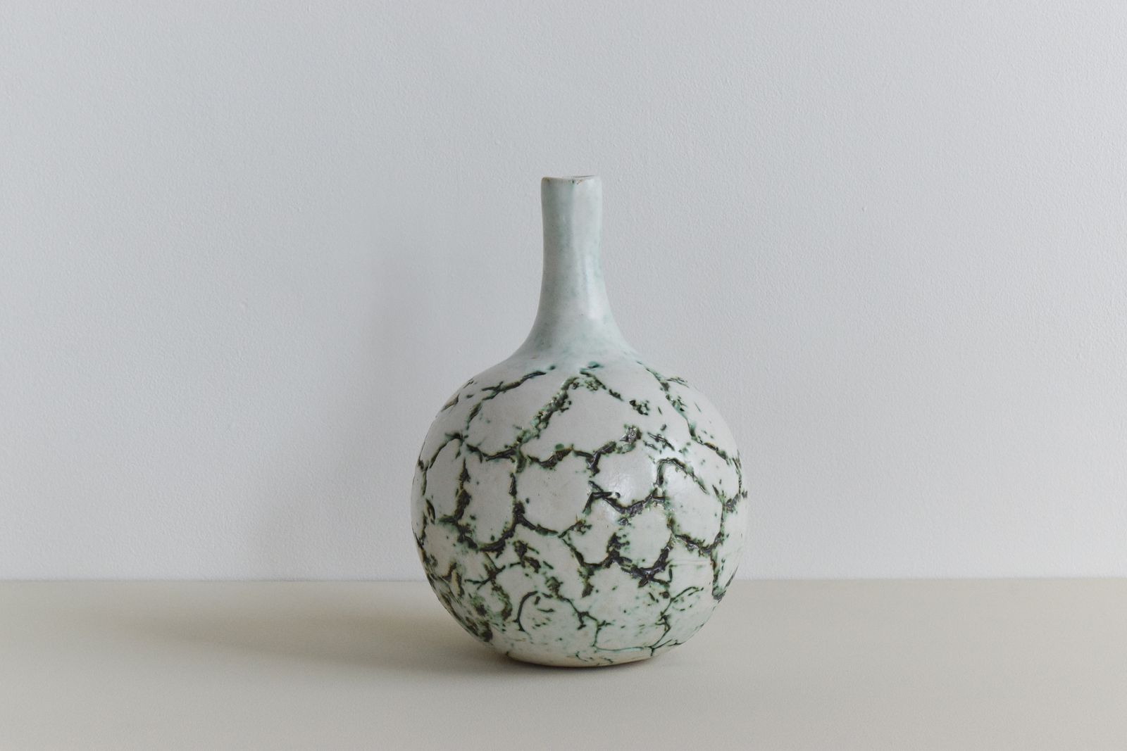 Vintage Studio Pottery Sculptural Stem Vase By Potter Jean Stanton