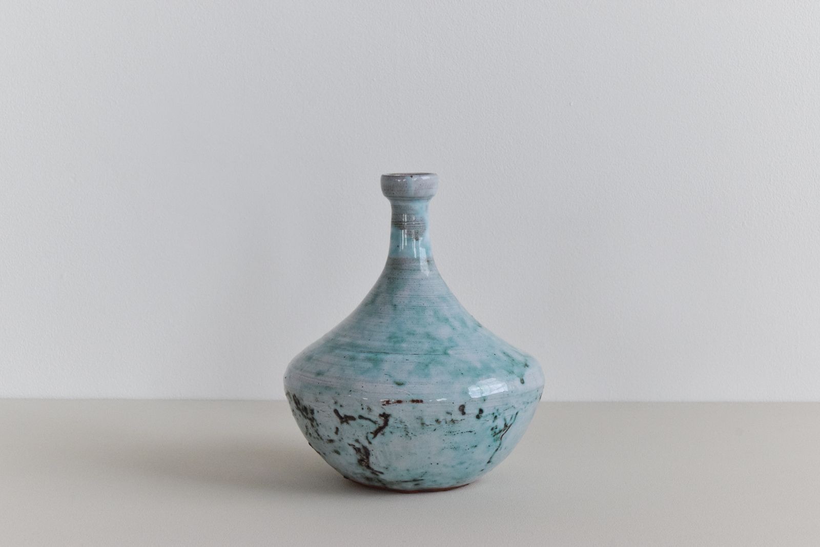 Vintage Studio Pottery Stem Vase By Potter Jean Stanton