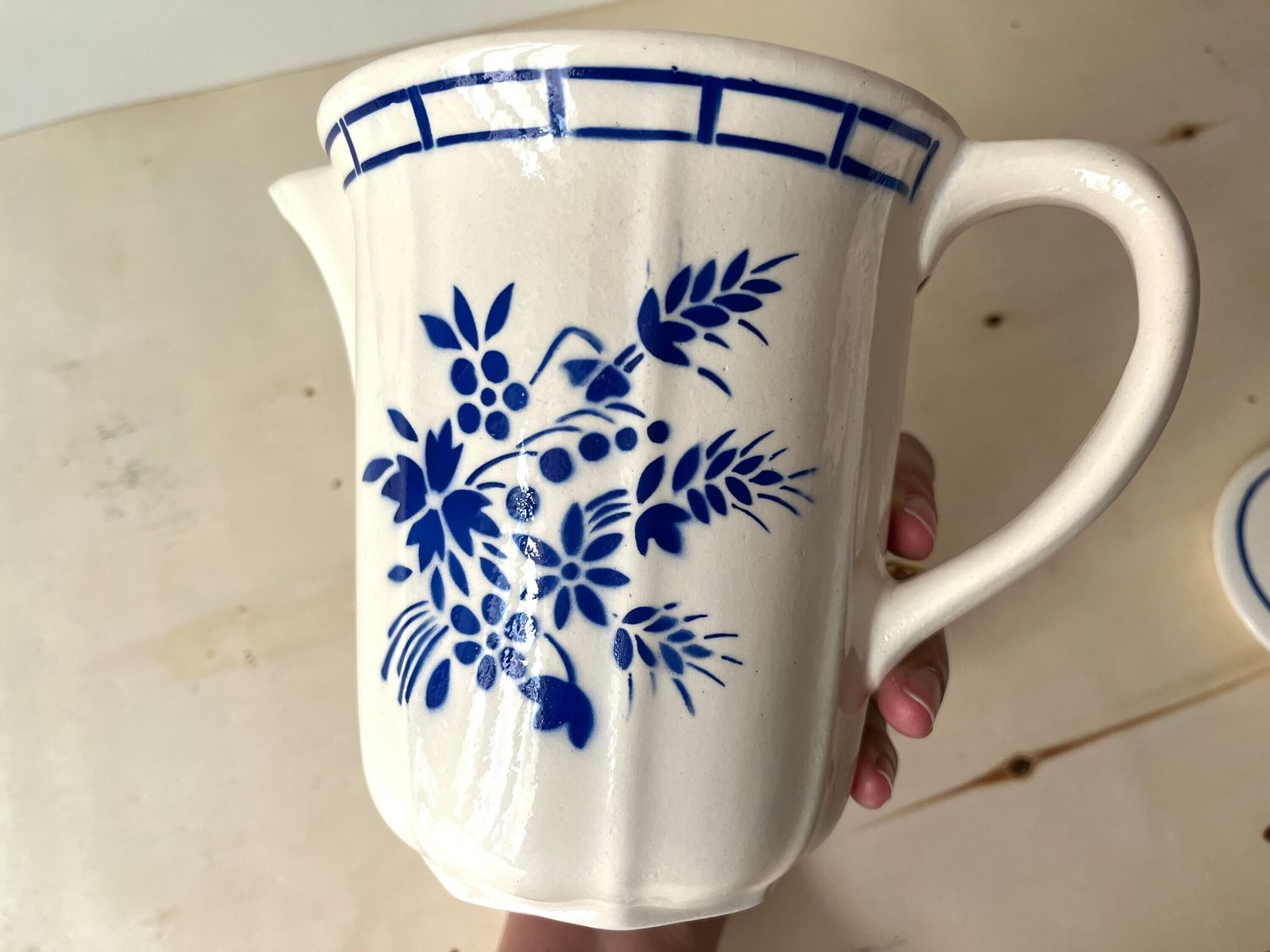 French Porcelain Teapot Badonviller Flowers 40s 50s photo 83.0