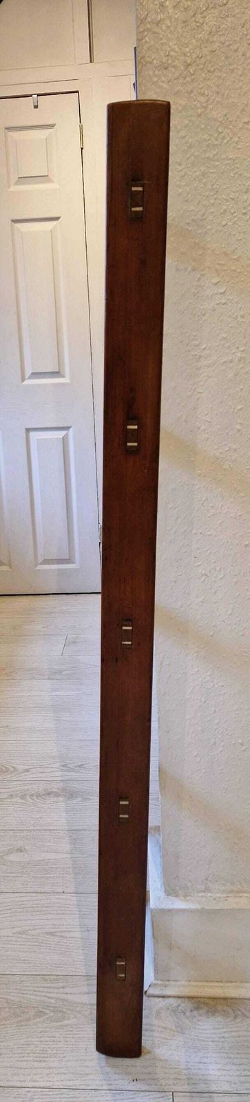 Wooden Ladder Display Blankets Towels, Rich Brown Woodgrain Finish photo vintage