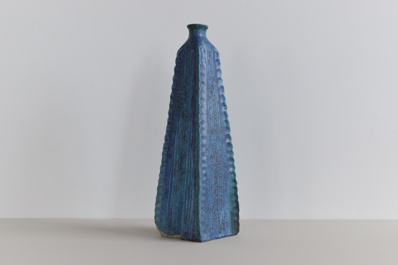 Vintage Studio Pottery Sculptural Stem Vase By Potter Jean Stanton