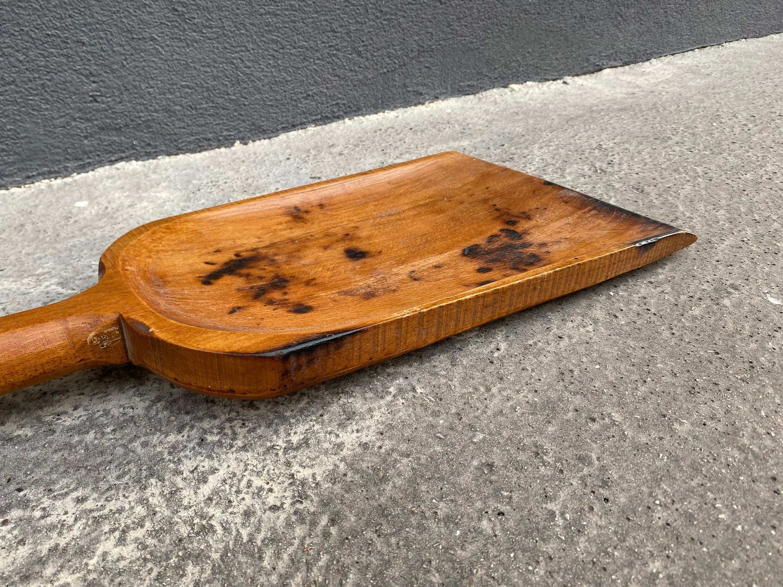 Antique French 50s Wooden Bread Shovel, Vintage Rustic Shovel photo 243.0
