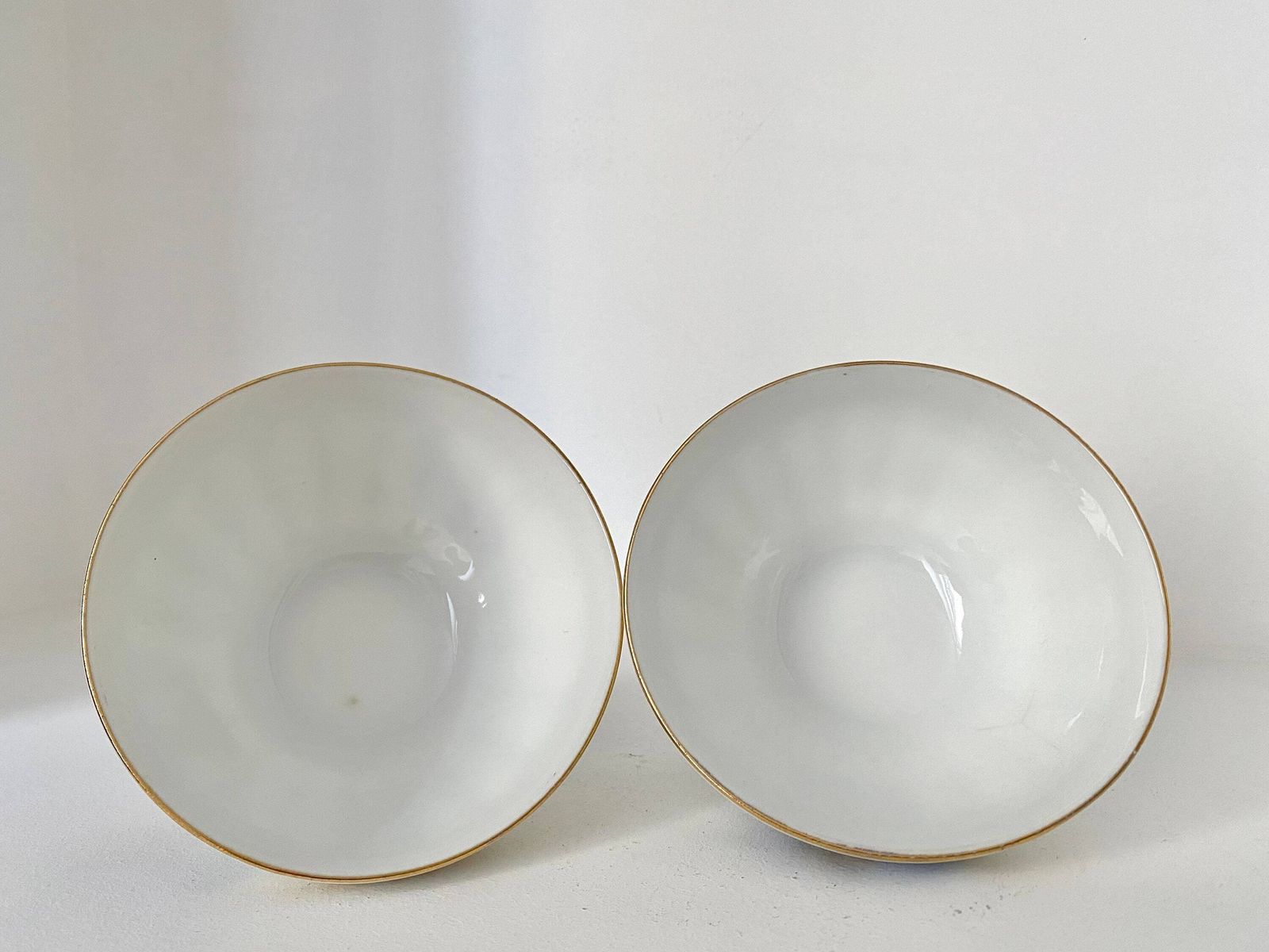 Set Of Two 60s French Porcelain Bowls, Woman In Brittany Suit photo 85.0