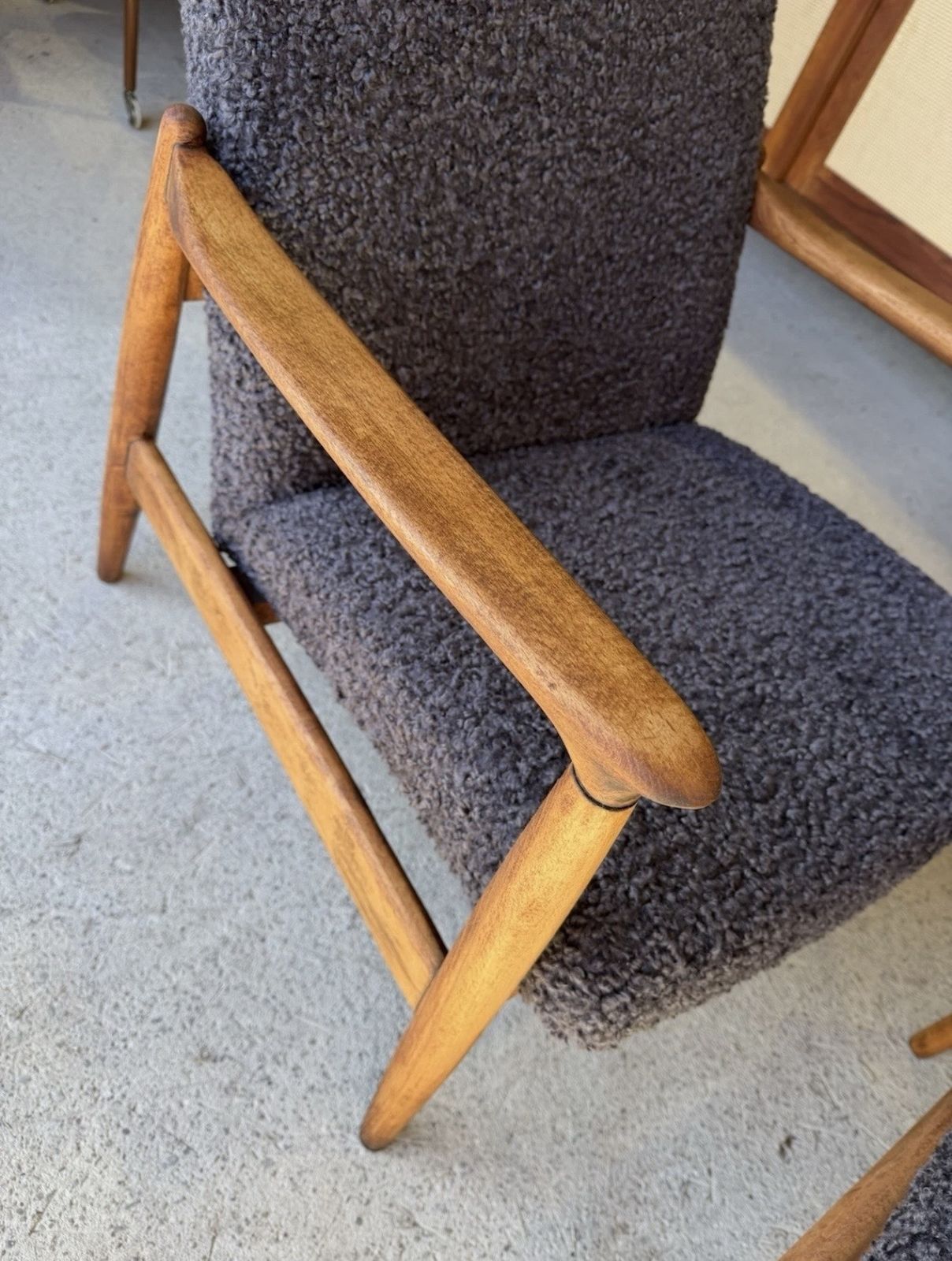 Mid Century Armchair With Footstool By Edmund Homa Gfm 64 Design 1960s photo buy