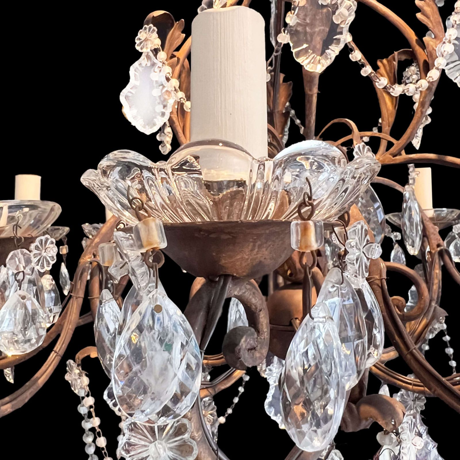 Large & Decorative French Chandelier With Twelve Arms, 1920s photo for sale