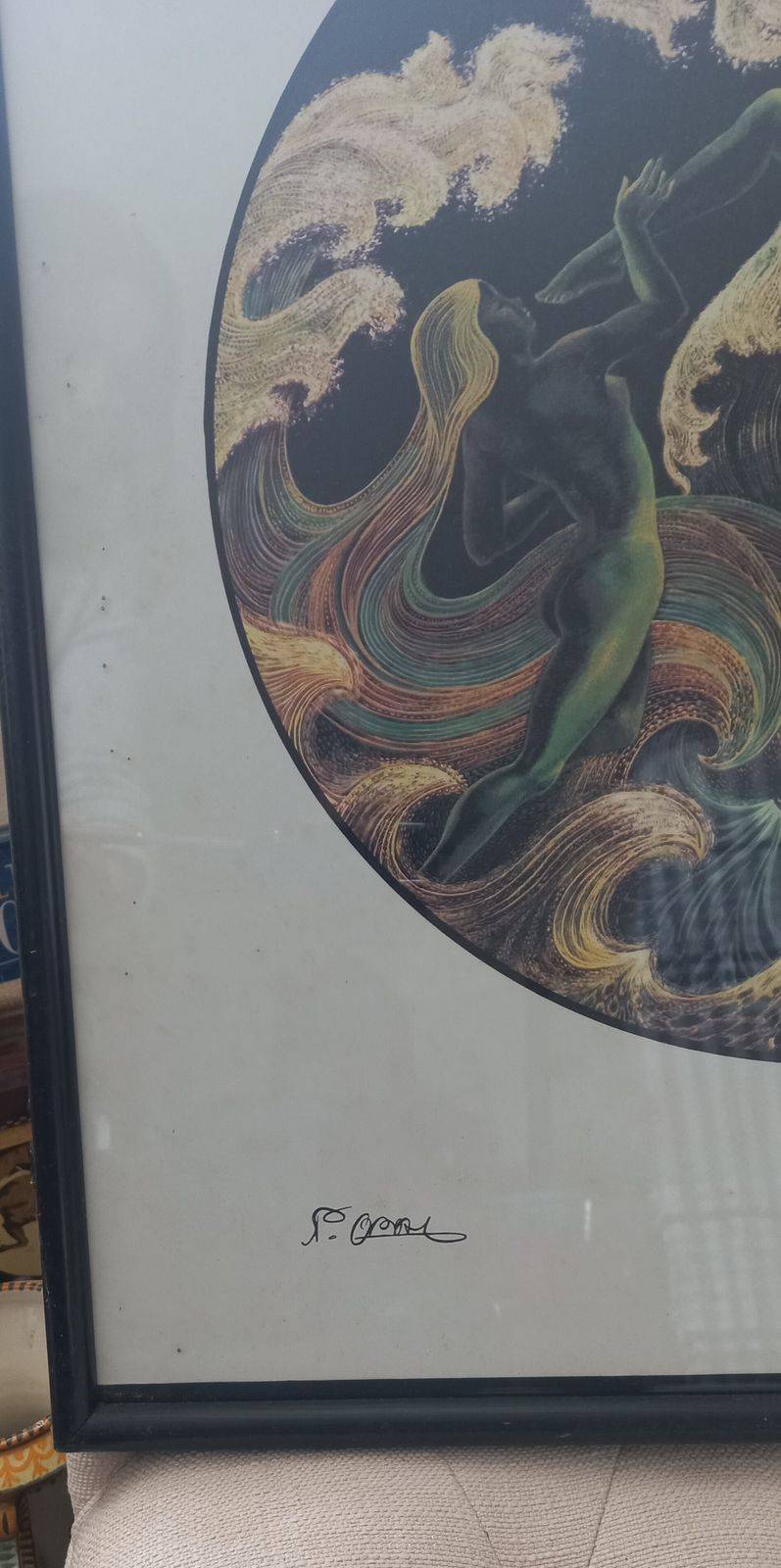 Art Nouveau Silkscreen P. Opal Atelier Promotec Limited Edition Print photo for sale