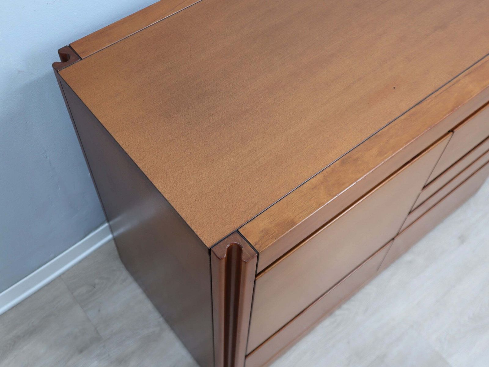photo for sale 1970s Italian Walnut Angelo Mangiarotti 4d Series Cabinet Bar