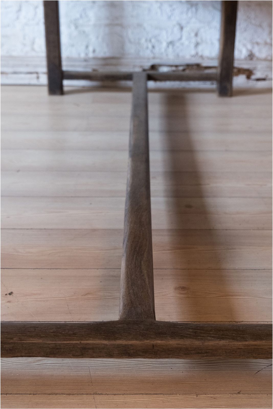 photo for sale 19th Century French Oak & Pine Refectory Dining Table For 6 To 8 With 2 Drawers (939)