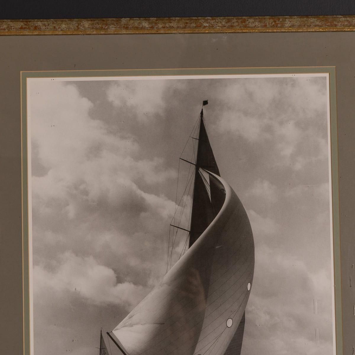 20th Century Framed Beken Of Cowes Print Of The Racing Yacht 'Velsheda' C.1934 photo Art