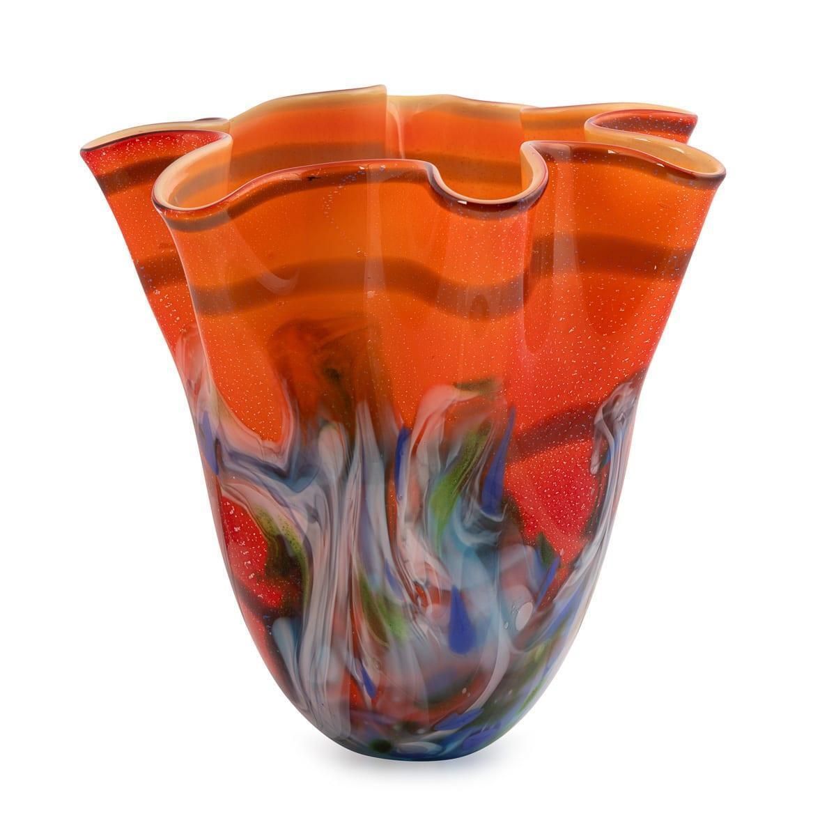 Vintage 20th Century Italian Hand Blown Glass Vase, Made In Murano photo Home Decor