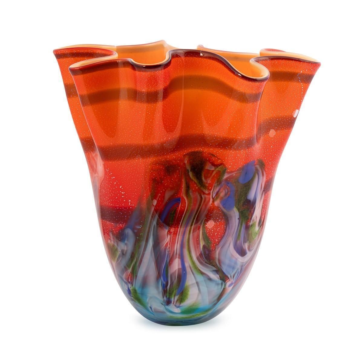 Vintage 20th Century Italian Hand Blown Glass Vase, Made In Murano photo buy