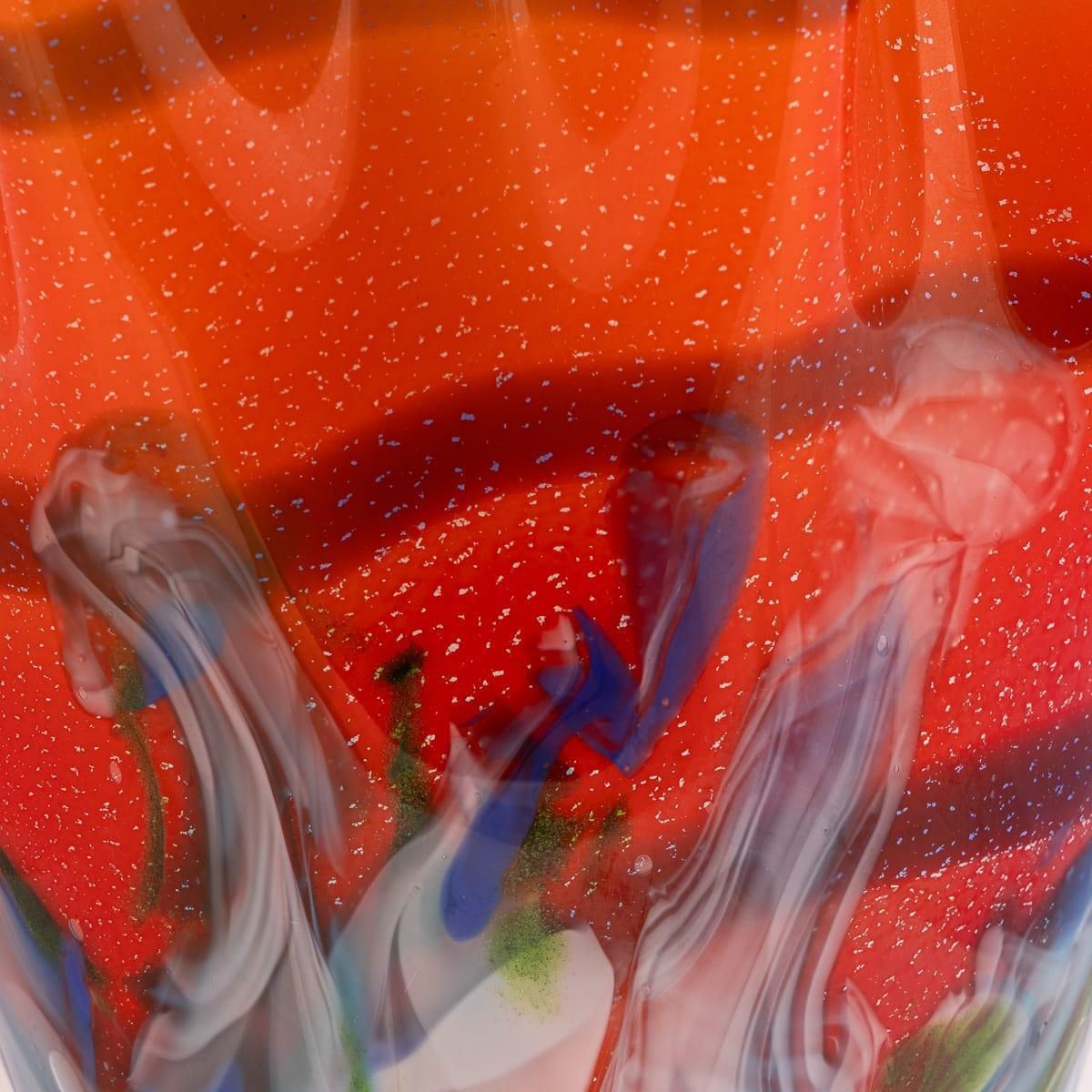 photo vinterior Vintage 20th Century Italian Hand Blown Glass Vase, Made In Murano