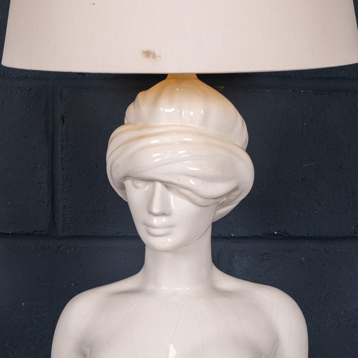 photo for sale 20thc Italian Ceramic Table Lamp By Giulio Ciniglia For Vivai Del Sud C.1970