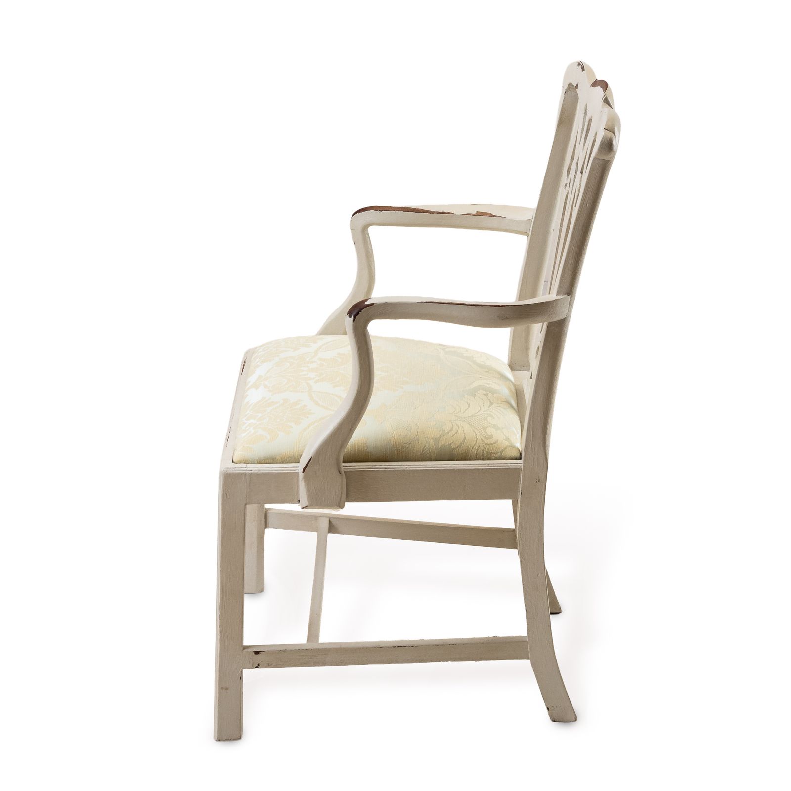 Georgian Mahogany Chippendale Armchair C.1780–1800 Painted Distressed photo Furniture
