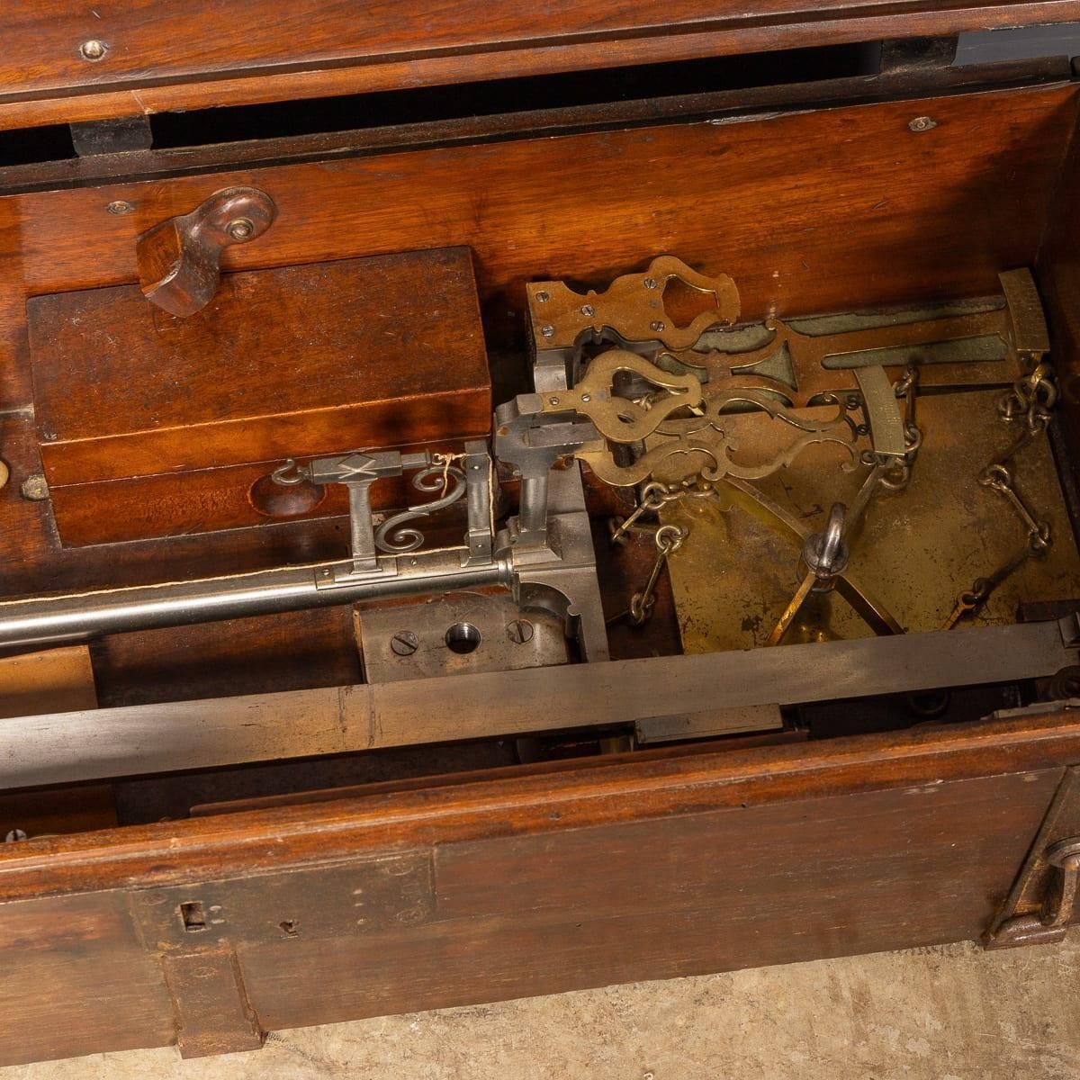 13495.0 19th Century Antique Balance Scales By Decker, White Metal & Brass photo