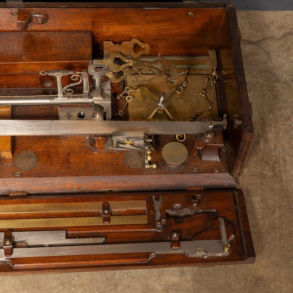 photo vintage 19th Century Antique Balance Scales By Decker, White Metal & Brass