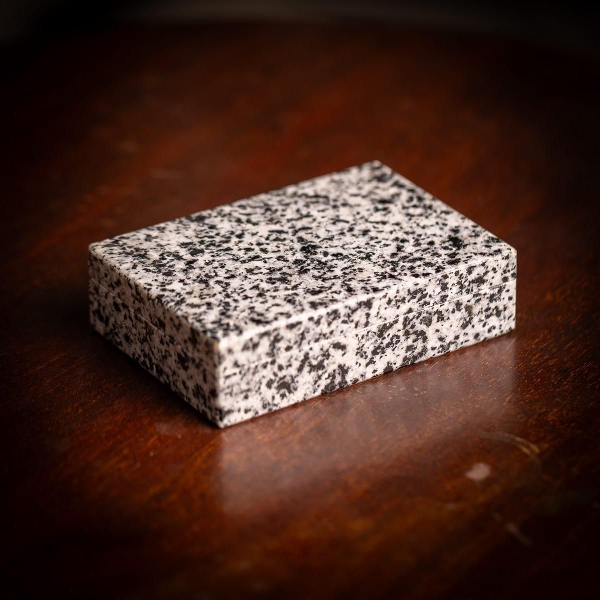 Vintage 20th Century Italian Made Bianco Castilla Stone Box C.1960 photo furniture