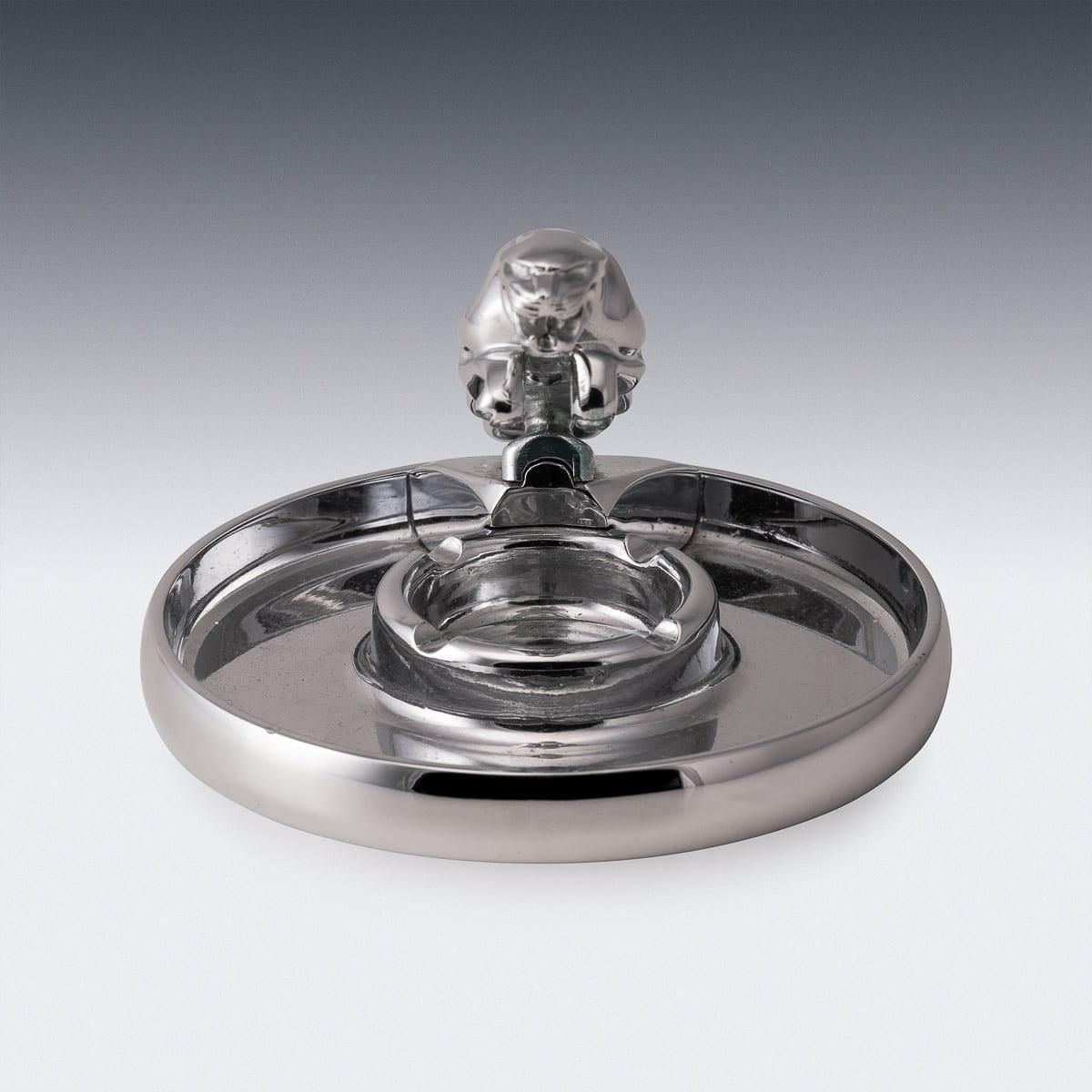 Vintage 20th Century Chrome Plated Jaguar Dealership Ashtray C.1960 photo buy
