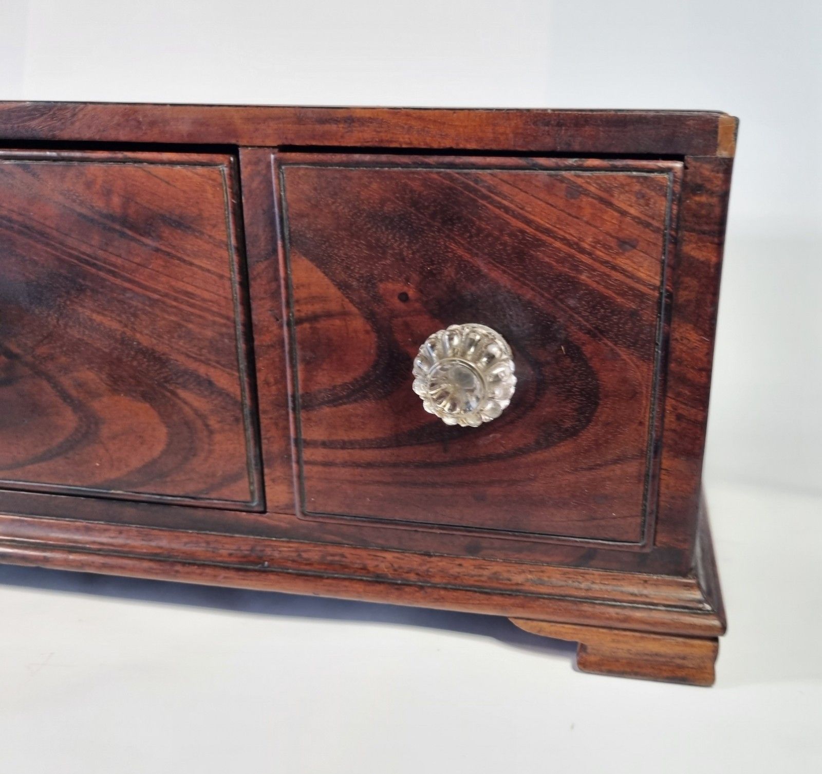 Antique Rosewood Table Top Drawers Collectors Jewellery Writing Desk Top Storage photo 110.0