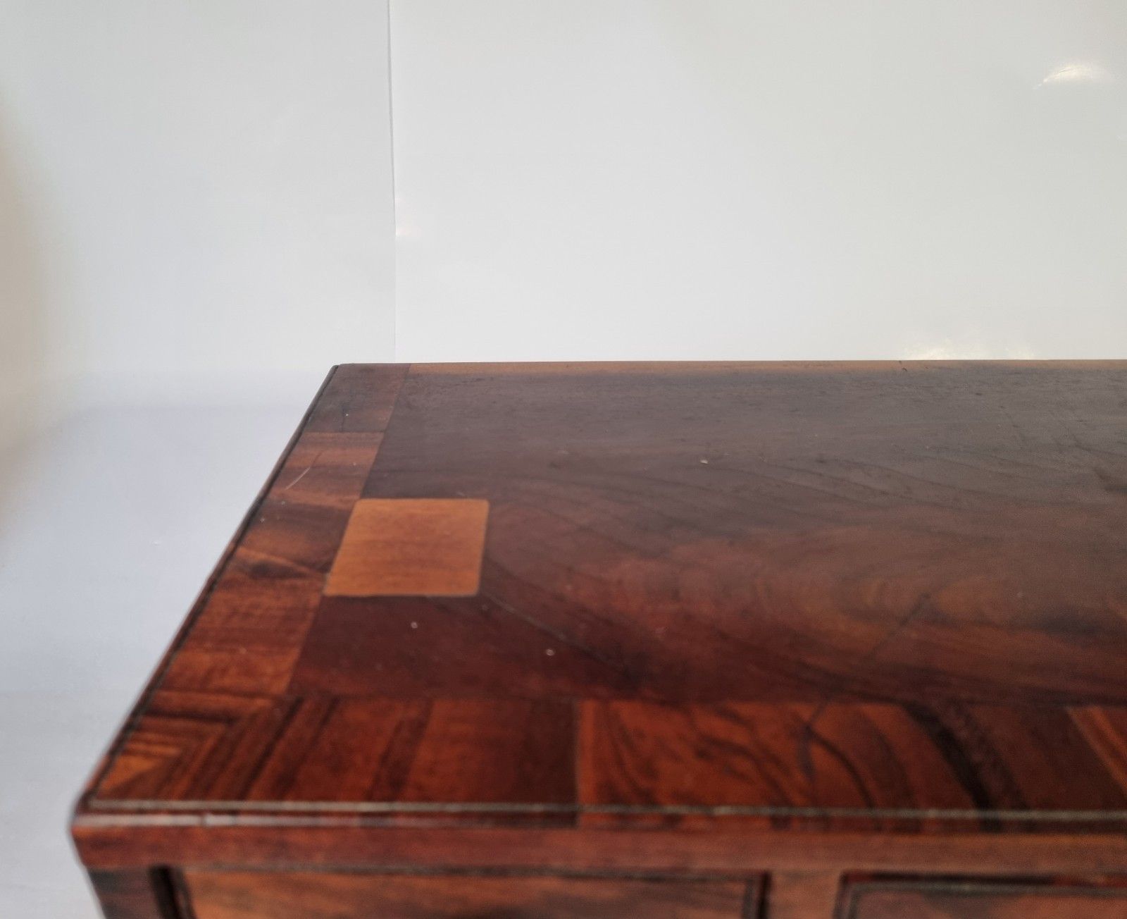 Antique Rosewood Table Top Drawers Collectors Jewellery Writing Desk Top Storage photo vintage