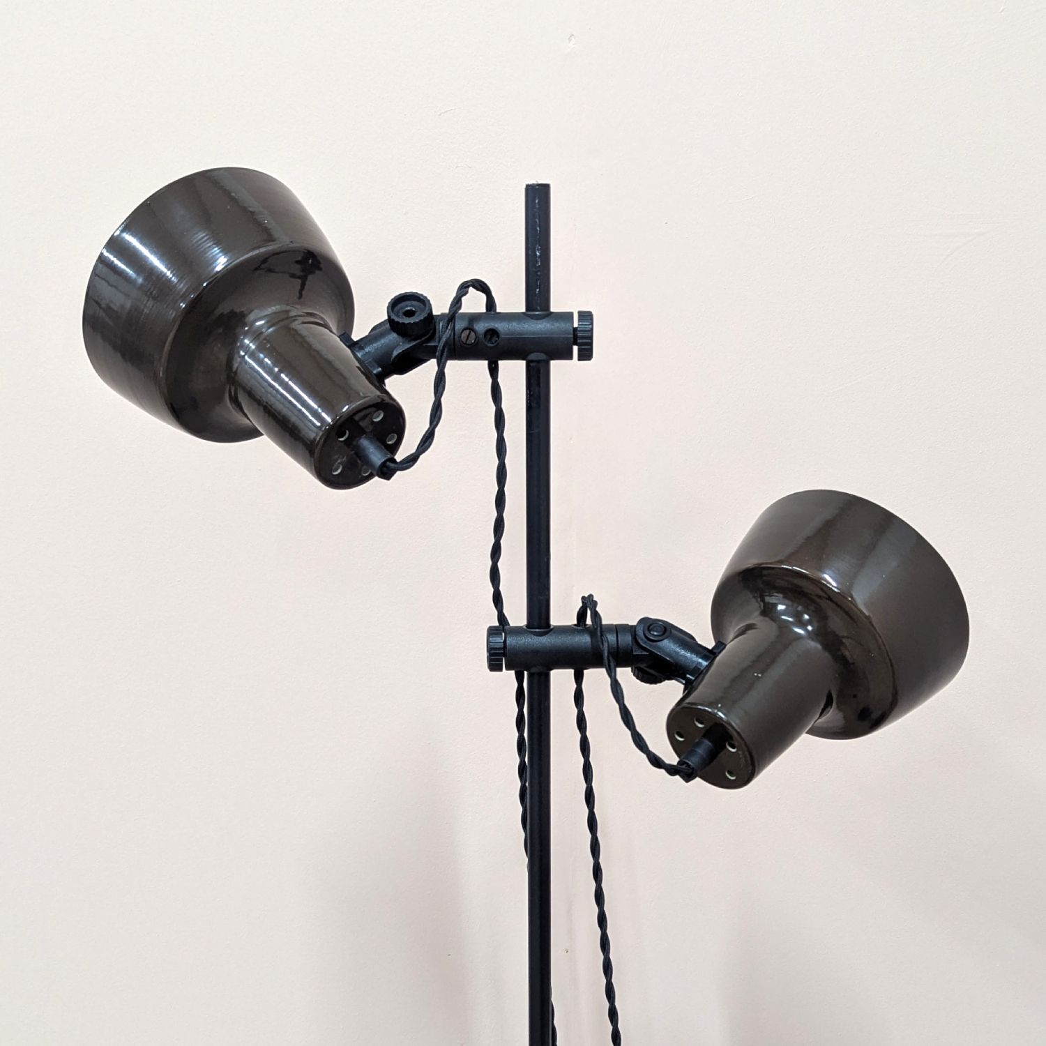 Original Danish 1970s Midcentury Double Spotlight Floor Lamp – Fully Restored