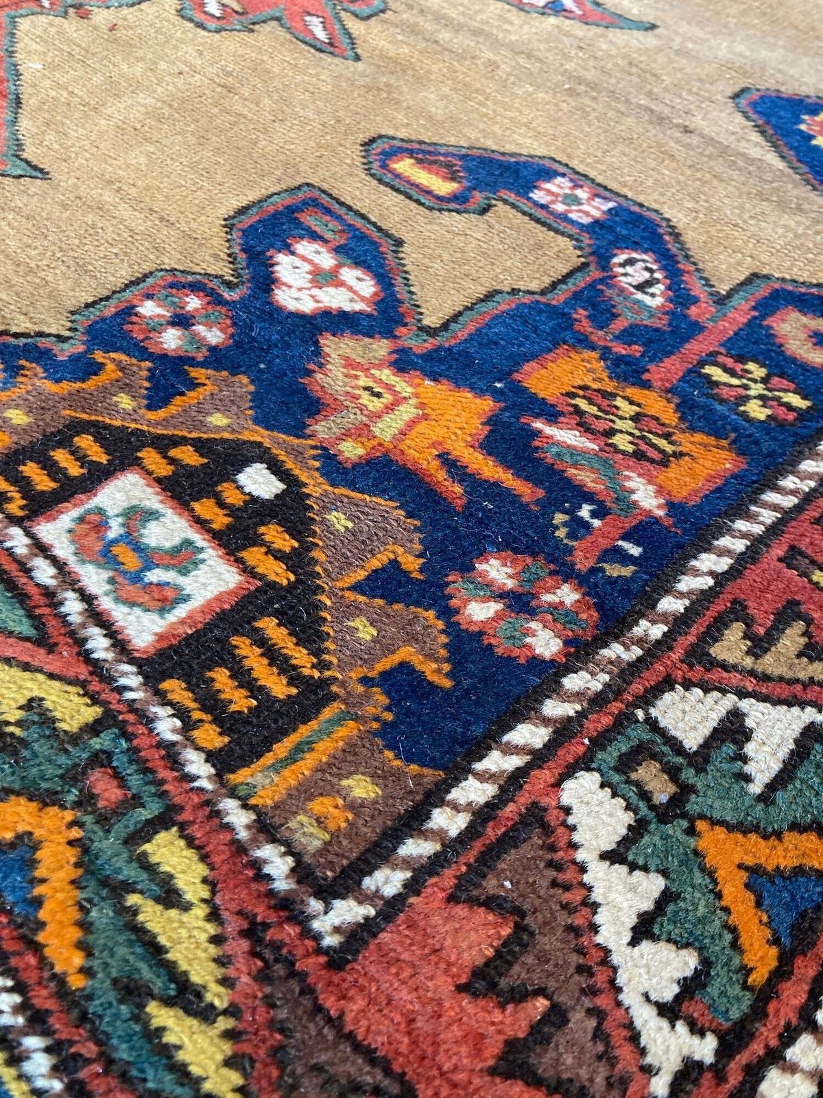 Antique Caucasian Rug 1.81m X 1.24m photo vintage