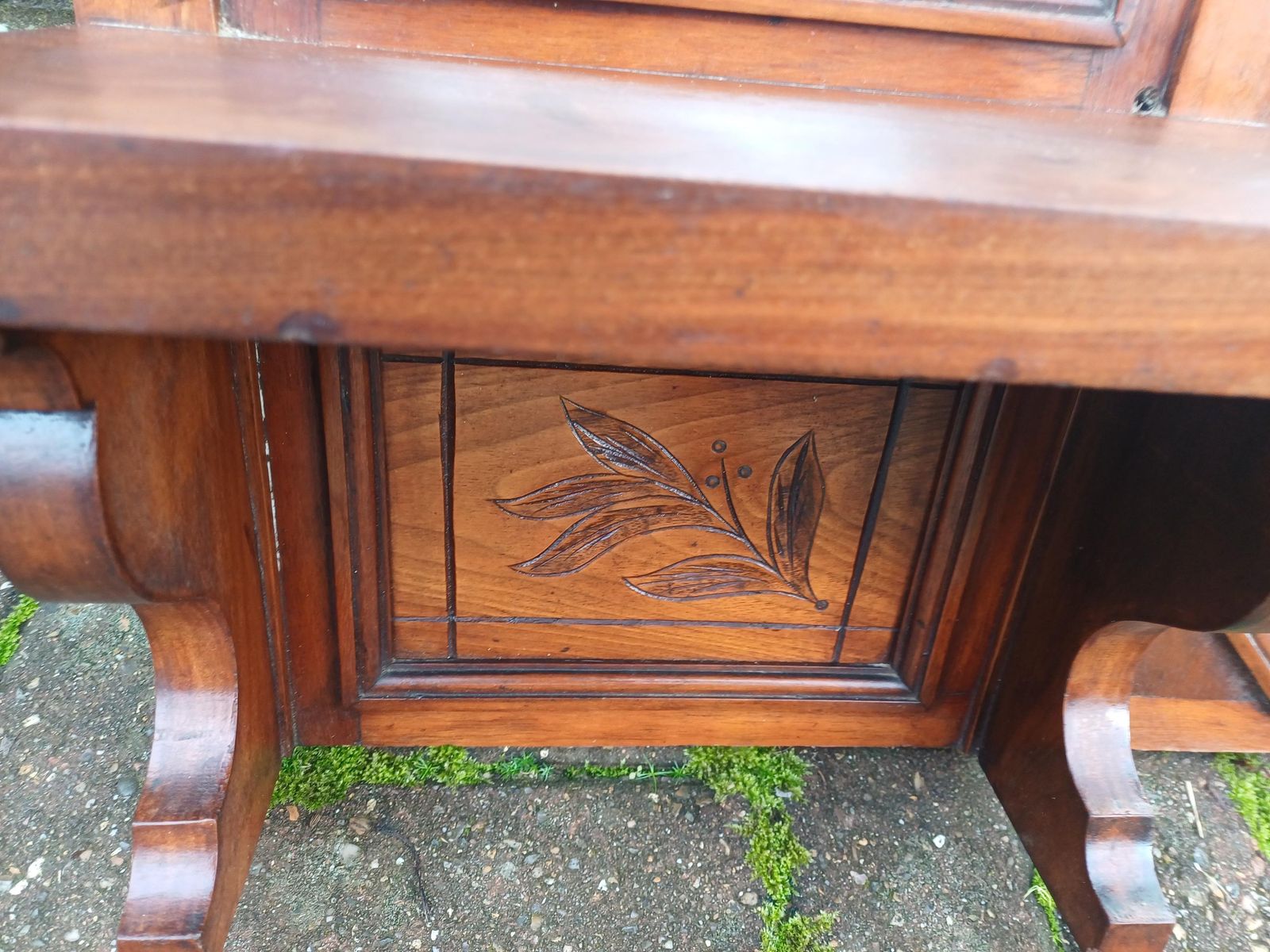 Antique Mahogany Over Mantel Mirror: Victorian Hall Mirror With Bevelled Glass photo buy
