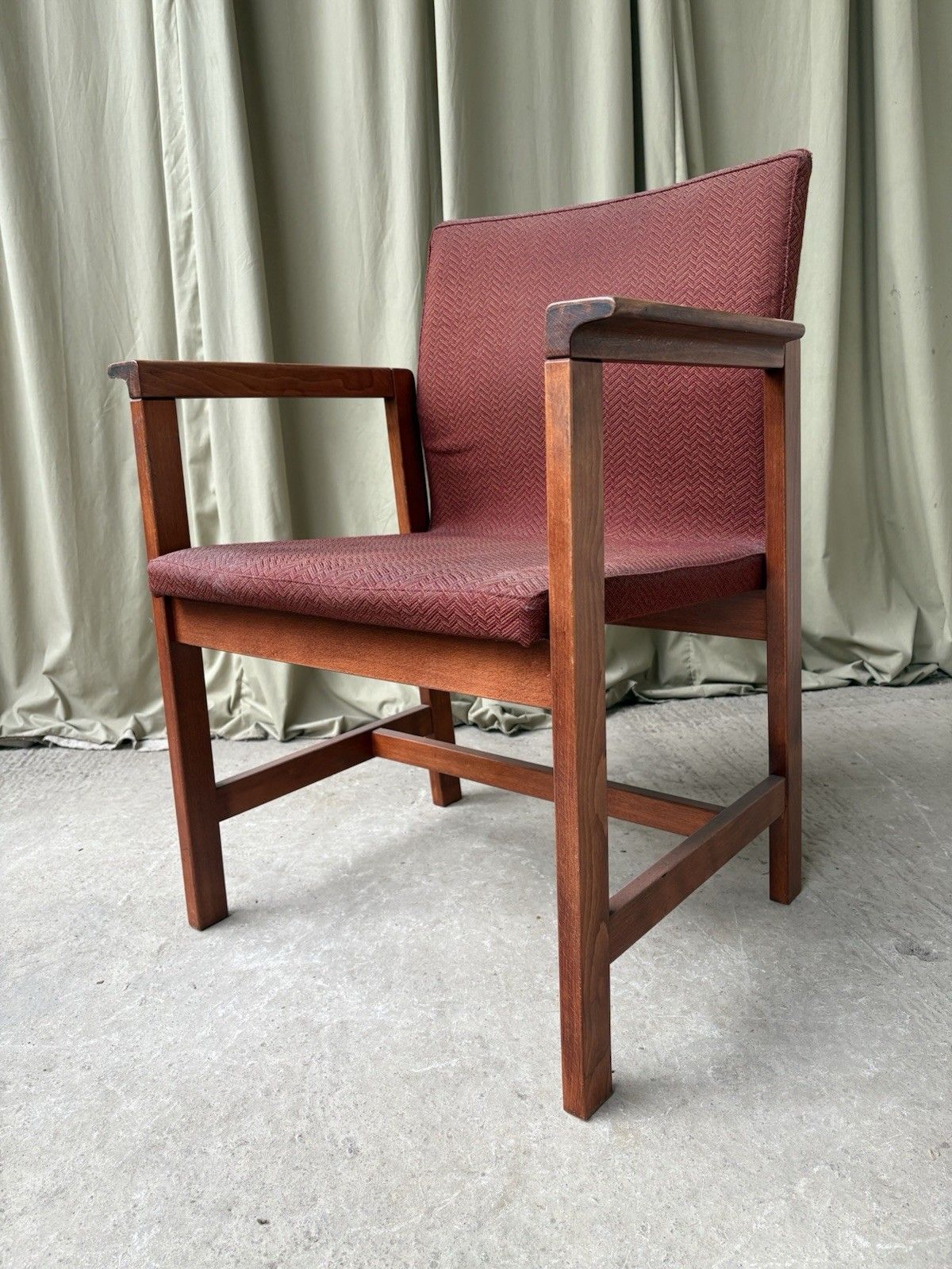 Vtg Late Mid Century Chair Side Armchair  Danish Scandi Retro R1101 photo for sale