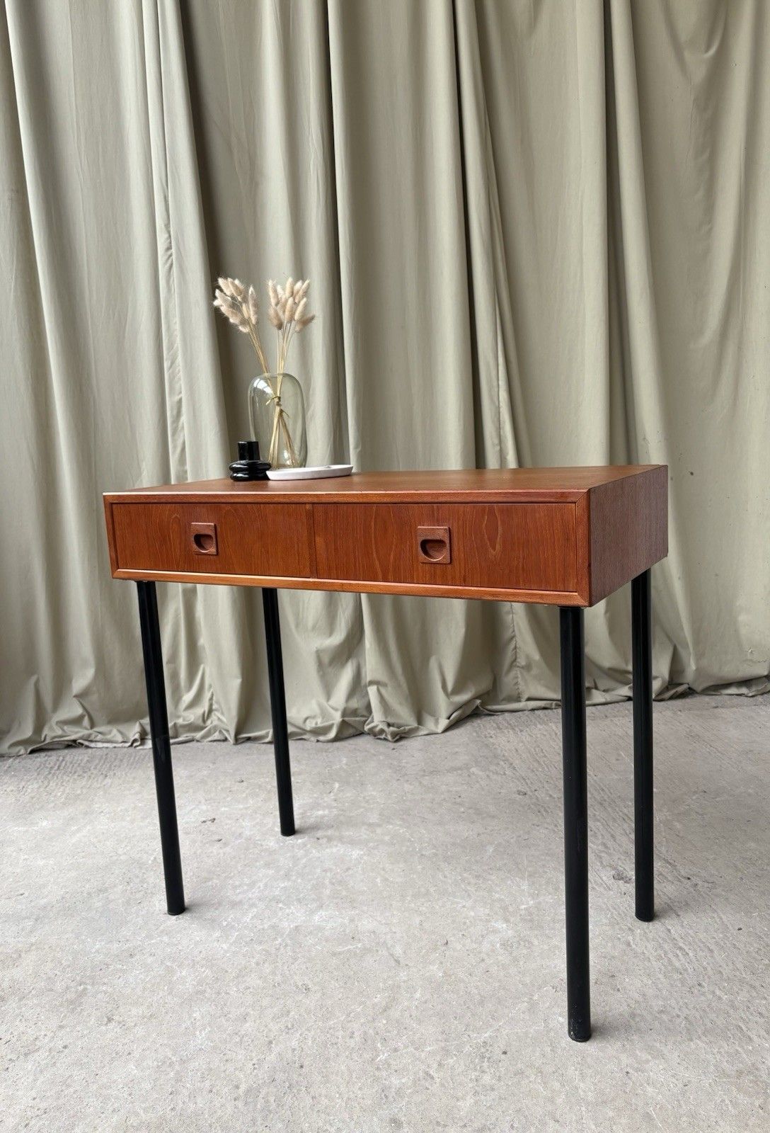 Vtg Mid Century Danish Cado Compact Desk Console Side Table Chest Drawers R1103 photo furniture