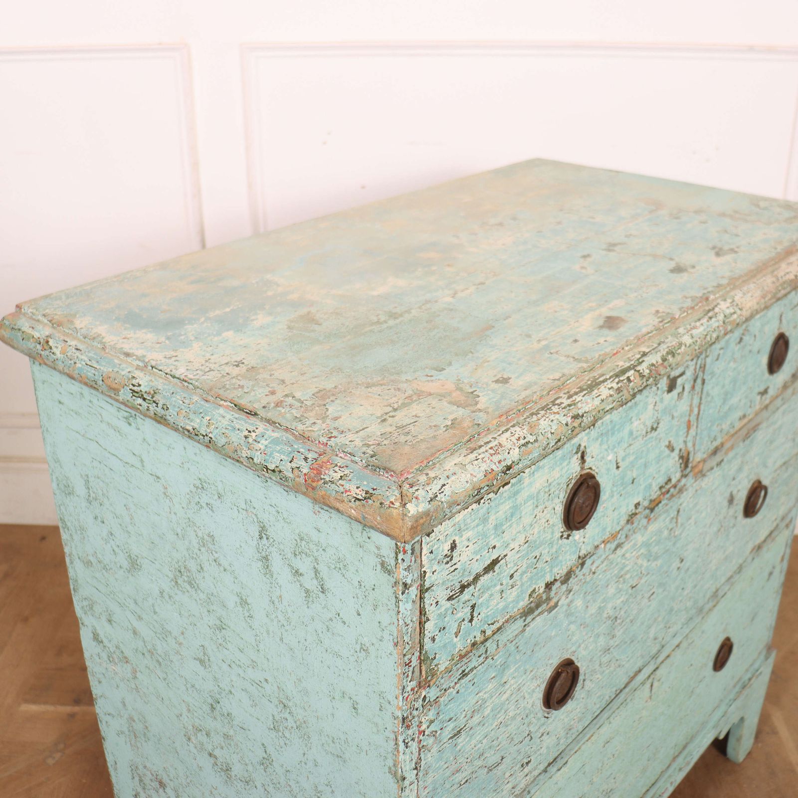 English Original Painted Chest Of Drawers photo vintage