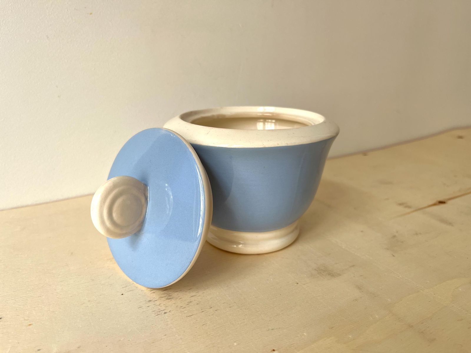 Antique Art Deco Sugar Bowl + Milk Pot By Sarreguemines Digoin France, 1930's French Earthenware Set photo Home Decor