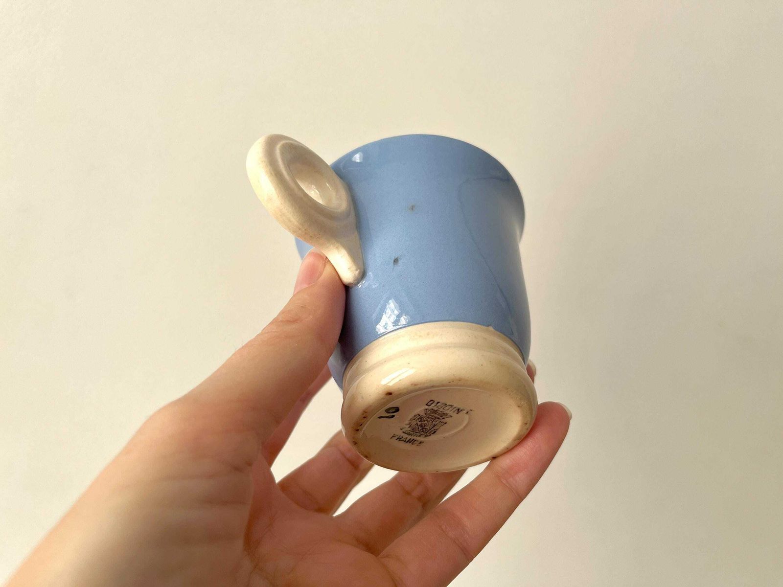 photo buy Antique Art Deco Sugar Bowl + Milk Pot By Sarreguemines Digoin France, 1930's French Earthenware Set
