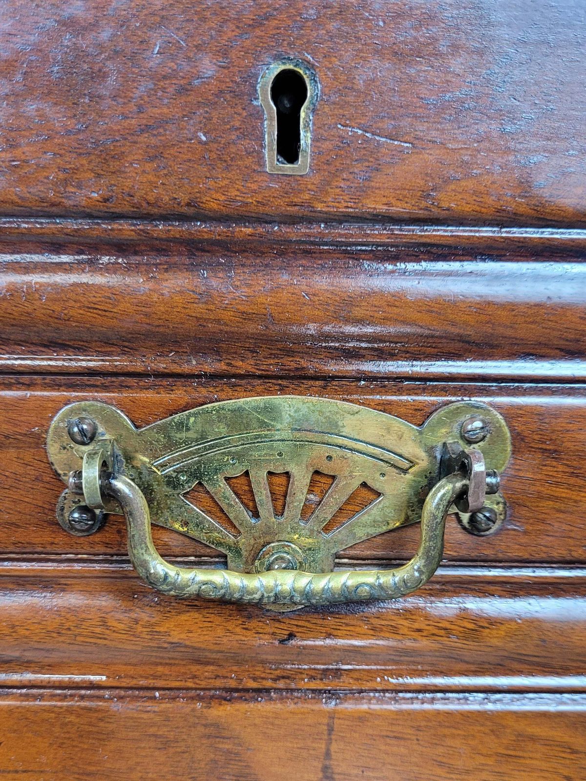 Edwardian Chest Of Drawers Walnut 2 Over 3 1910s Drop photo Furniture