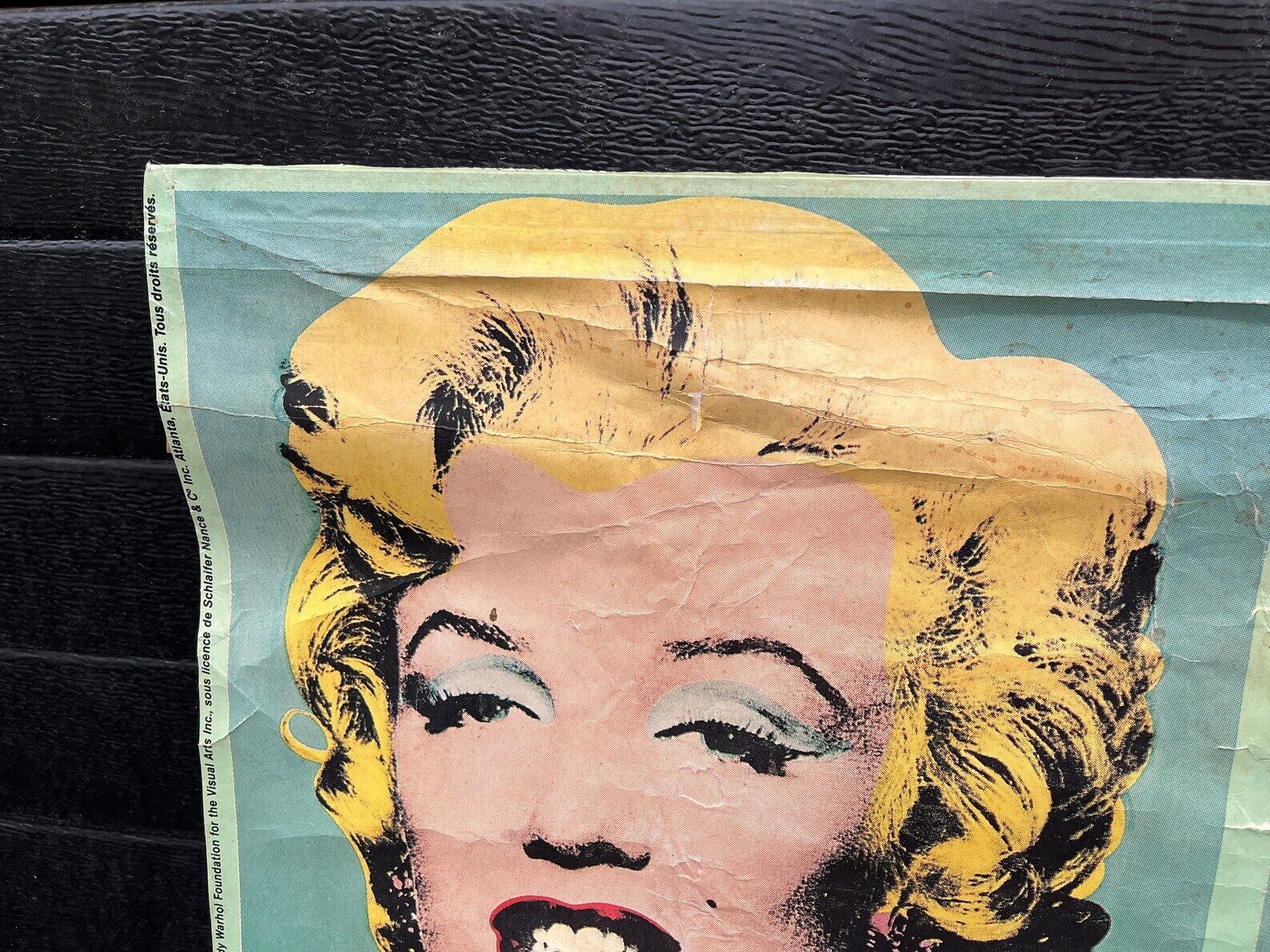 Giant Andy Warhol Rare Poster From The Exhibition "Retrospective" 1990, Original Pop Art Serigraph, Marylin Monroe Vintage French Poster photo for sale