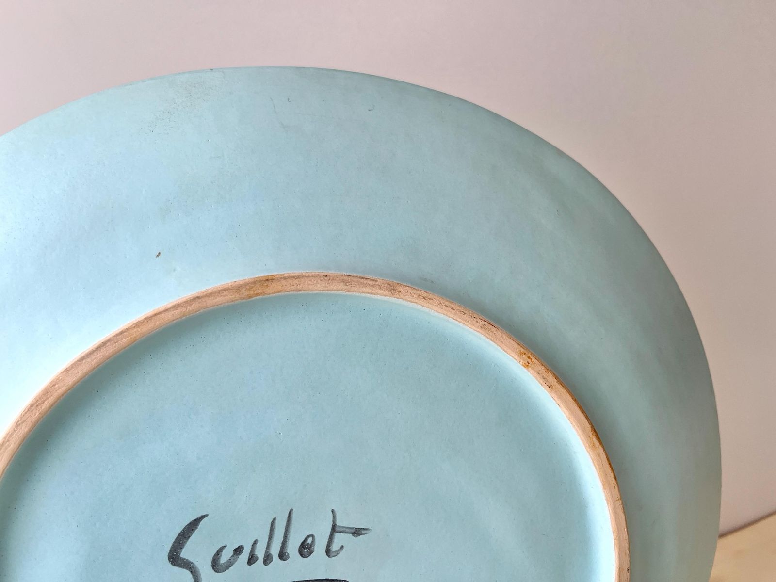 photo vintage Giant Ceramic Shell Dish By Dominique Guillot For Vallauris 1960, French Xxl Oyster Seafood Plate